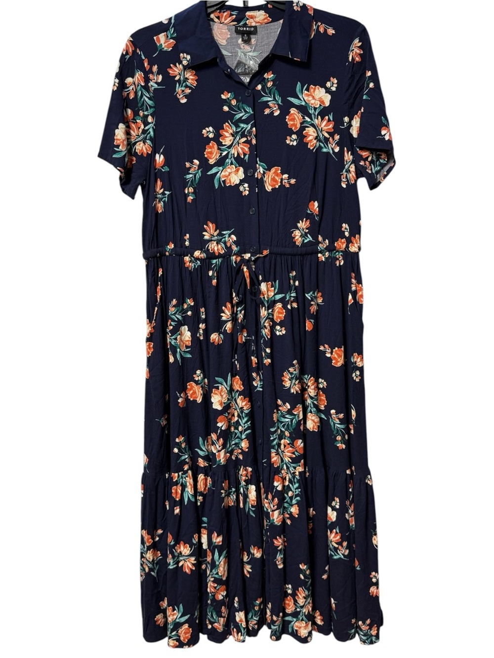 NWT Torrid Navy Floral Dress Sz 0